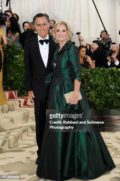 Mitt Romney and Ann Romney attends Heavenly Bodies: Fashion & The Catholic Imagination Costume Institute Gala at the Metropolitan Museum of Art in...