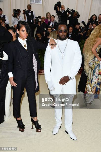 Cassie Ventura and Sean Combs attend the Heavenly Bodies: Fashion & The Catholic Imagination Costume Institute Gala at Metropolitan Museum of Art on...