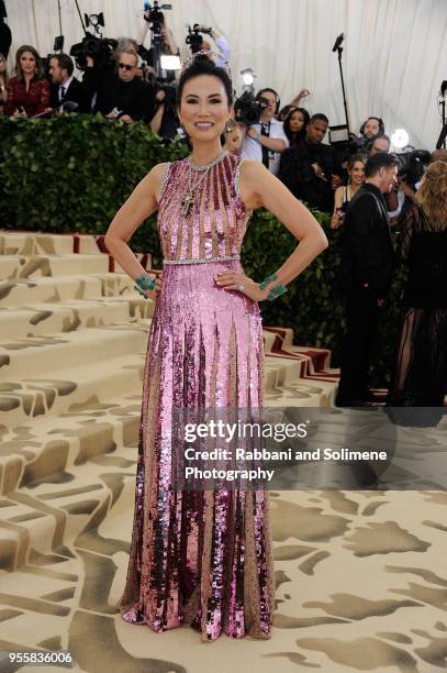 Wendy Deng attends Heavenly Bodies: Fashion & The Catholic Imagination Costume Institute Gala at the Metropolitan Museum of Art in New York City.