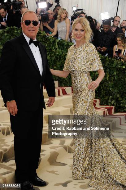 Michael Kors and Naomi Watts attends Heavenly Bodies: Fashion & The Catholic Imagination Costume Institute Gala at the Metropolitan Museum of Art in...