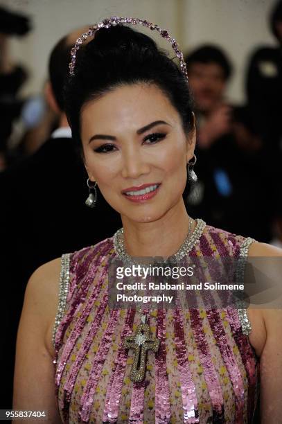 Wendy Deng attends Heavenly Bodies: Fashion & The Catholic Imagination Costume Institute Gala at the Metropolitan Museum of Art in New York City.