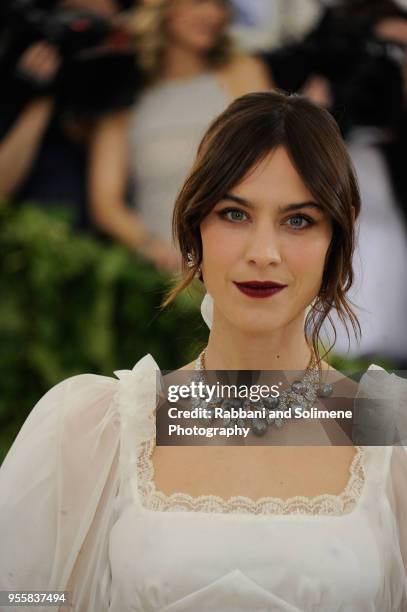 Alexa Chung attends Heavenly Bodies: Fashion & The Catholic Imagination Costume Institute Gala at the Metropolitan Museum of Art in New York City.