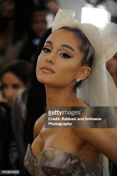 Ariana Grande attends Heavenly Bodies: Fashion & The Catholic Imagination Costume Institute Gala at the Metropolitan Museum of Art in New York City.