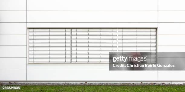 minimalistic office facade in white - christian beirle fotografías e imágenes de stock