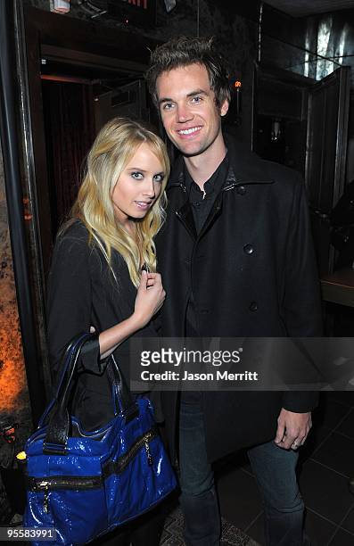 Actress Megan Park and musician Tyler Hilton at the Swag Suite during US Weekly's Hot Hollywood 2009 party at Voyeur on November 18, 2009 in West...