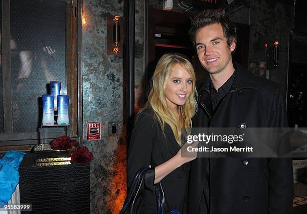 Actress Megan Park and musician Tyler Hilton at the Swag Suite during US Weekly's Hot Hollywood 2009 party at Voyeur on November 18, 2009 in West...