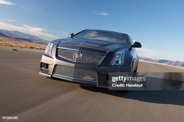 In this handout image provided by General Motors on January 5 Cadillac delivers the first look at the 2011 CTS-V Coupe. The CTS-V Coupe will debut at...