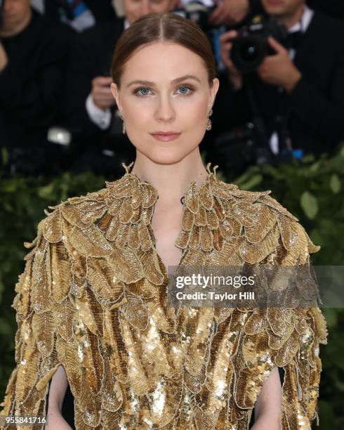 Evan Rachel Wood attends "Heavenly Bodies: Fashion & the Catholic Imagination", the 2018 Costume Institute Benefit at Metropolitan Museum of Art on...
