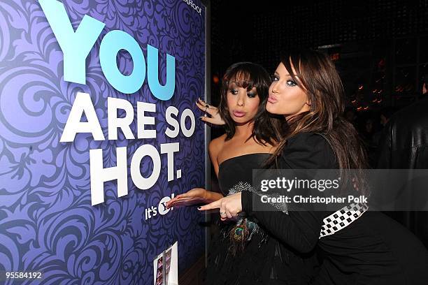 Personalities Cheryl Burke and Lacey Schwimmer attend US Weekly's Hot Hollywood 2009 party at Voyeur on November 18, 2009 in West Hollywood,...