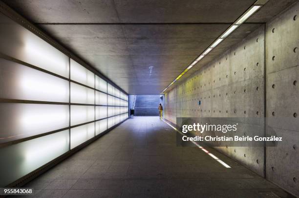 pedestrian underpass  - ravensburg train station - christian beirle gonzález stock pictures, royalty-free photos & images