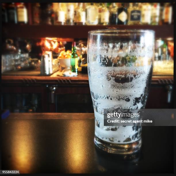 cold drink - empty beer glass stock pictures, royalty-free photos & images