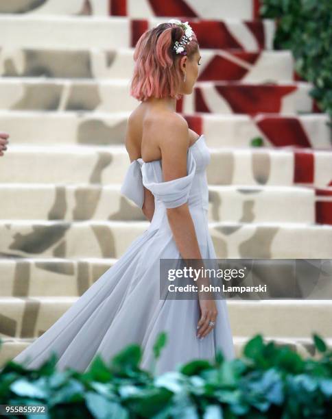 Hailey Baldwin attends Heavenly Bodies: Fashion & The Catholic Imagination Costume Institute Gala at The Metropolitan Museum of Art on May 7, 2018 in...