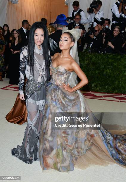 Vera Wang and Ariana Grande attend the Heavenly Bodies: Fashion & The Catholic Imagination Costume Institute Gala at the Metropolitan Museum of Art...