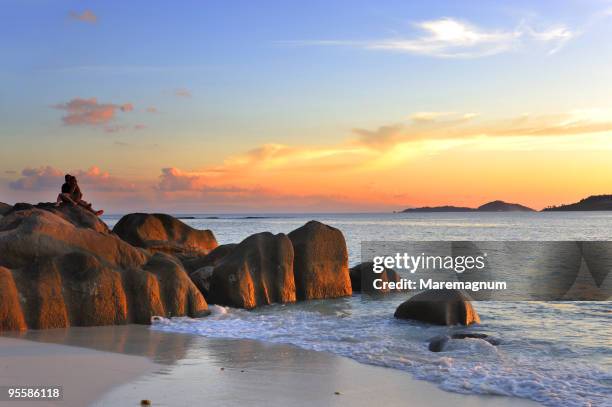 anse keplan - praslin island stock pictures, royalty-free photos & images