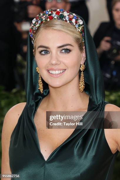 Kate Upton attends "Heavenly Bodies: Fashion & the Catholic Imagination", the 2018 Costume Institute Benefit at Metropolitan Museum of Art on May 7,...