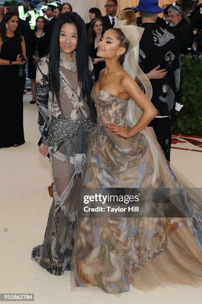 Vera Wang and Ariana Grande attend "Heavenly Bodies: Fashion & the Catholic Imagination", the 2018 Costume Institute Benefit at Metropolitan Museum...