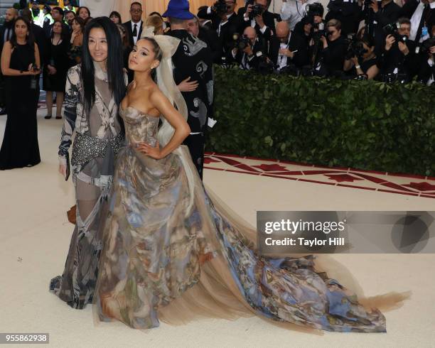 Vera Wang and Ariana Grande attend "Heavenly Bodies: Fashion & the Catholic Imagination", the 2018 Costume Institute Benefit at Metropolitan Museum...