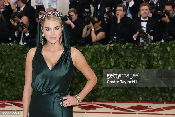 Kate Upton attends "Heavenly Bodies: Fashion & the Catholic Imagination", the 2018 Costume Institute Benefit at Metropolitan Museum of Art on May 7,...