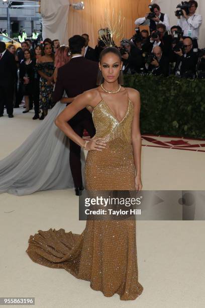 Joan Smalls attends "Heavenly Bodies: Fashion & the Catholic Imagination", the 2018 Costume Institute Benefit at Metropolitan Museum of Art on May 7,...