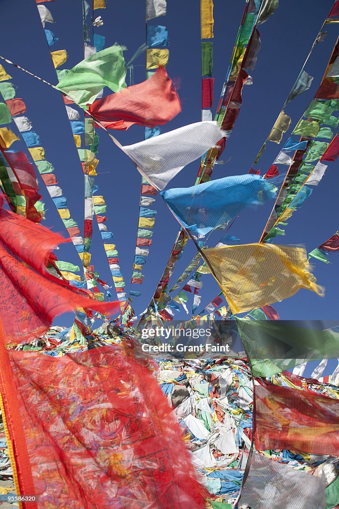 Detail view prayer flags