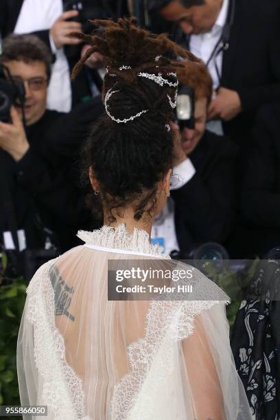 Sasha Lane attends "Heavenly Bodies: Fashion & the Catholic Imagination", the 2018 Costume Institute Benefit at Metropolitan Museum of Art on May 7,...