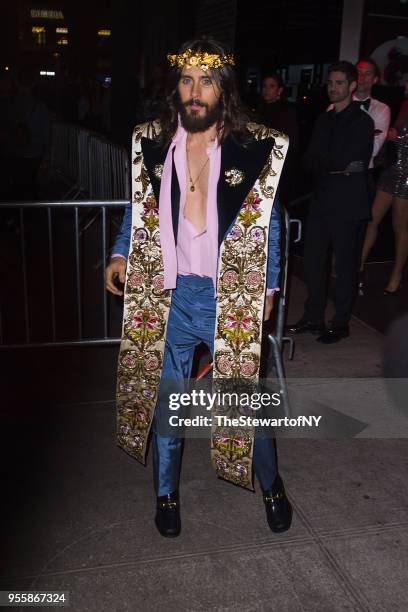 Jared Leto attends the Balmain after party at Boom Boom Room at the Standard Hotel at on May 7, 2018 in New York City.