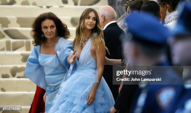 Diane Von Furstenberg and Talita Von Furstenberg attend Heavenly Bodies: Fashion & The Catholic Imagination Costume Institute Gala at The...