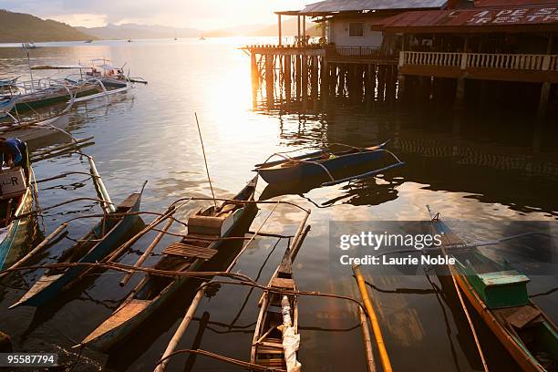 bancas; coron town; busuanga island; philippines - philippines stockfoto's en -beelden