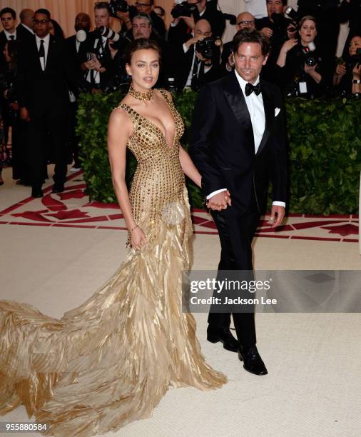 Irina Shayk and Bradley Cooper at Metropolitan Museum of Art on May 7, 2018 in New York City.