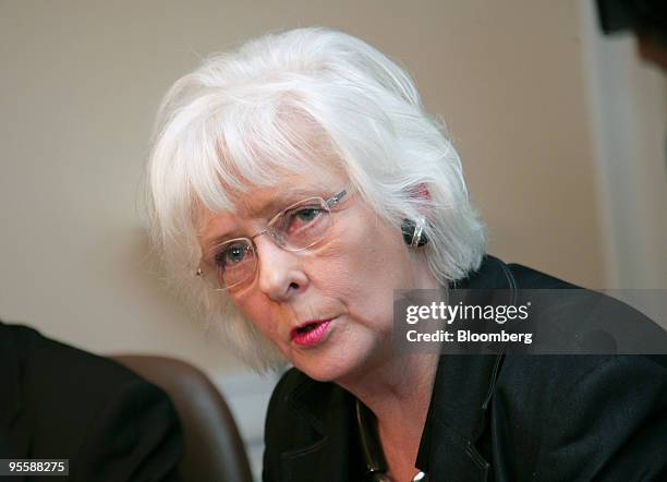 Johanna Sigurdardottir, Iceland's prime minister, speaks during a press conference at the prime minister's office in Reykjavik, Iceland, on Tuesday,...