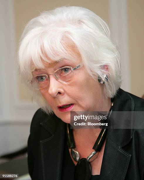 Johanna Sigurdardottir, Iceland's prime minister, speaks during a press conference at the prime minister's office in Reykjavik, Iceland, on Tuesday,...