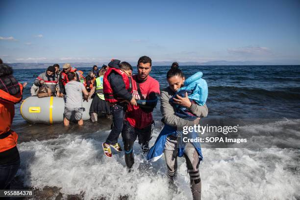 Salam Aldeen , a Danish founder of Team Humanity, helps to rescue migrants arriving on the Greek island of Lesvos in October 2015. He and four others...