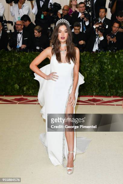 Hailee Steinfeld attends the Heavenly Bodies: Fashion & The Catholic Imagination Costume Institute Gala at Metropolitan Museum of Art on May 7, 2018...