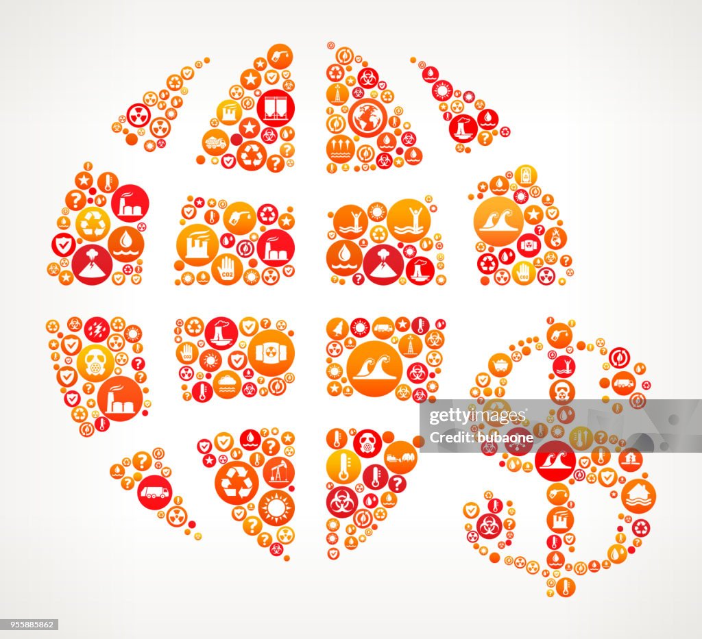 Global Dollar Climate Change Vector Icon Pattern