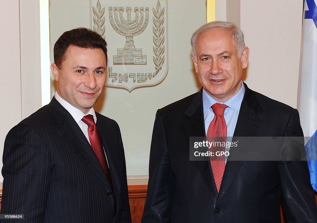 Benjamin Netanyahu Meets With Macedonia's Prime Minister