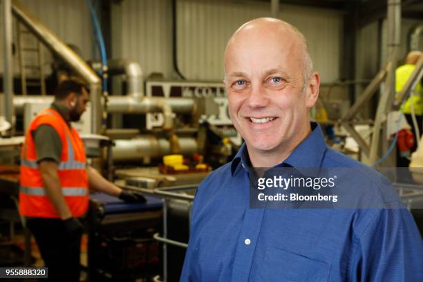 Colin Moore, director of C.C. Moore and Co. Ltd., poses for a photograph at the fishing bait manufacturing plant in Stalbridge, U.K., on Monday,...
