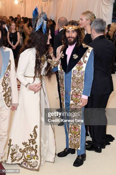 Lana Del Rey and Jared Leto attend the Heavenly Bodies: Fashion & The Catholic Imagination Costume Institute Gala at Metropolitan Museum of Art on...