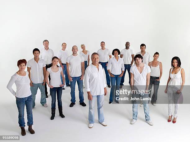 modern community - large group of people white background stock pictures, royalty-free photos & images