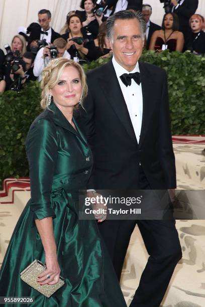 Ann Romney and Mitt Romney attend "Heavenly Bodies: Fashion & the Catholic Imagination", the 2018 Costume Institute Benefit at Metropolitan Museum of...