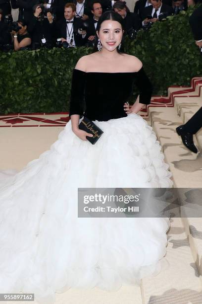 Wendy Yu attends "Heavenly Bodies: Fashion & the Catholic Imagination", the 2018 Costume Institute Benefit at Metropolitan Museum of Art on May 7,...