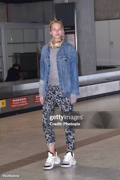 Sasha Luss is seen arriving at Nice Airport during the 71st annual Cannes Film Festival at Nice Airport on May 8, 2018 in Nice, France.