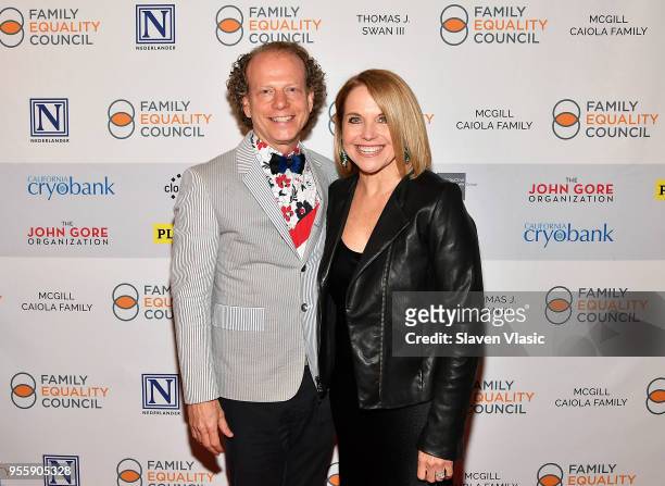 Bruce Cohen and Katie Couric attend Family Equality Council's "Night At The Pier" at Pier 60 on May 7, 2018 in New York City.