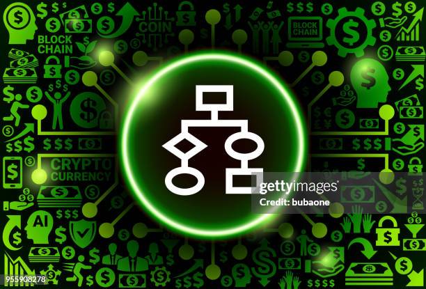 box chart icon on money and cryptocurrency background - circuit box stock illustrations