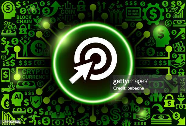 target cursor icon on money and cryptocurrency background - hand pointing down vector stock illustrations