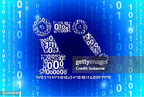 Construction Binary Code Blue Vector Pattern Background Construction Binary Code Blue Vector Pattern Background