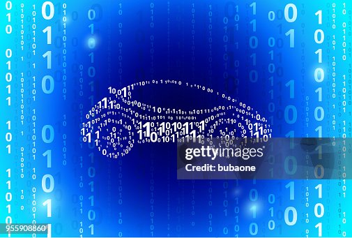 Futuristic Car Binary Code Blue Vector Pattern Background High-Res ...