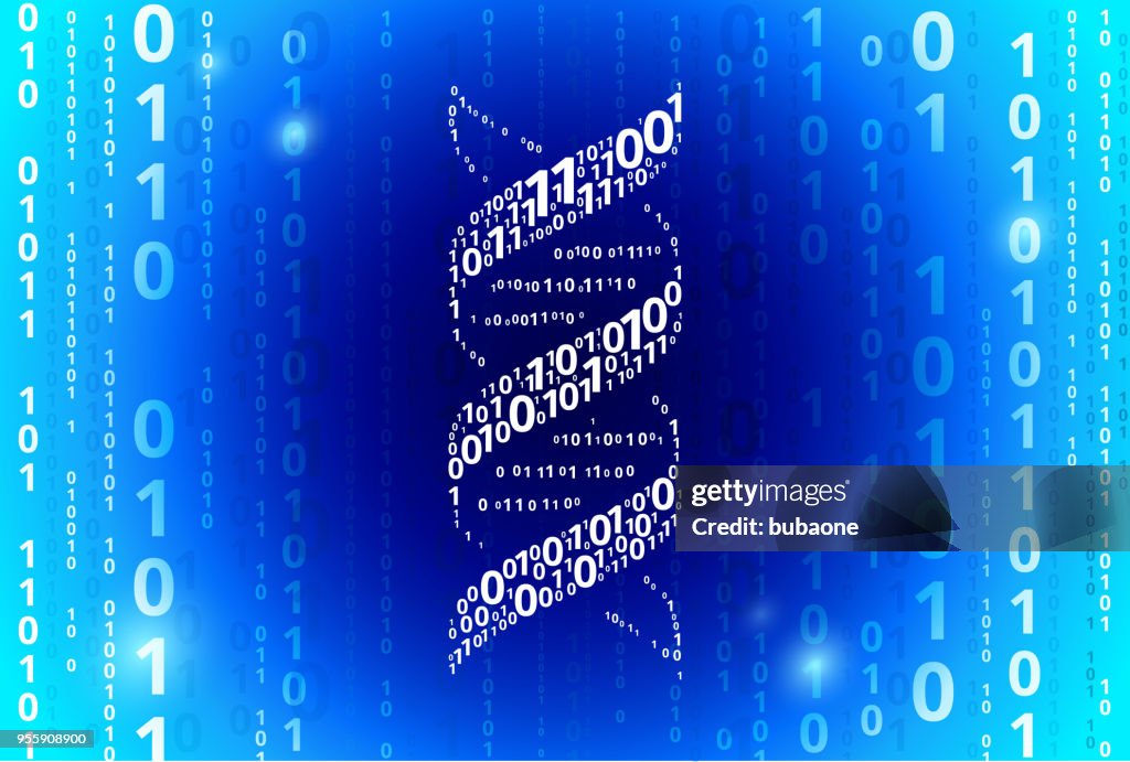 Dna Binary Code Blue Vector Pattern Background High-Res Vector Graphic ...