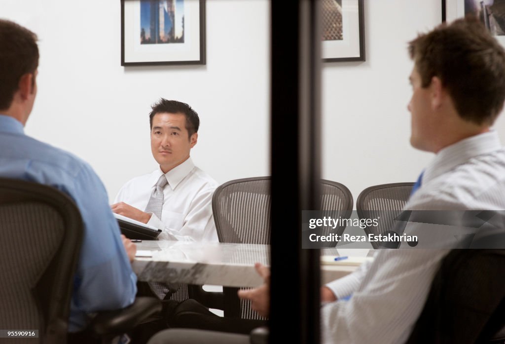 Businessmen in meeting