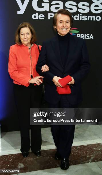 Natalia Figueroa and Raphael attends 'Ortega y Gasset' Awards Ceremony at Circulo de Bellas Artes on May 7, 2018 in Madrid, Spain.