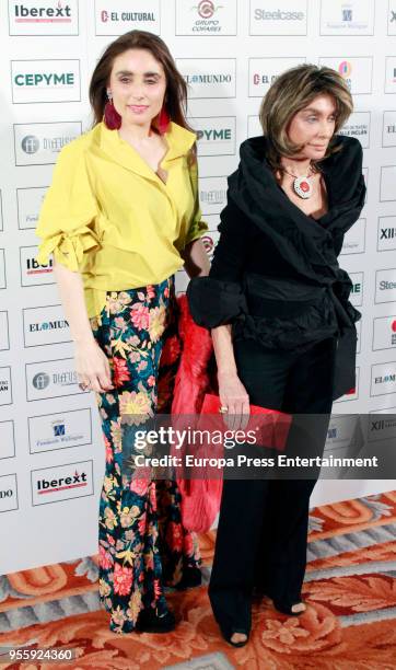 Paloma Segrelles and Paloma Segrelles Jr attend the Valle Inclan awards 2018 at the Royal Theater on May 7, 2018 in Madrid, Spain.